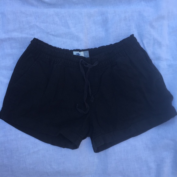 Old Navy Pants - Old Navy Black Linen Shorts